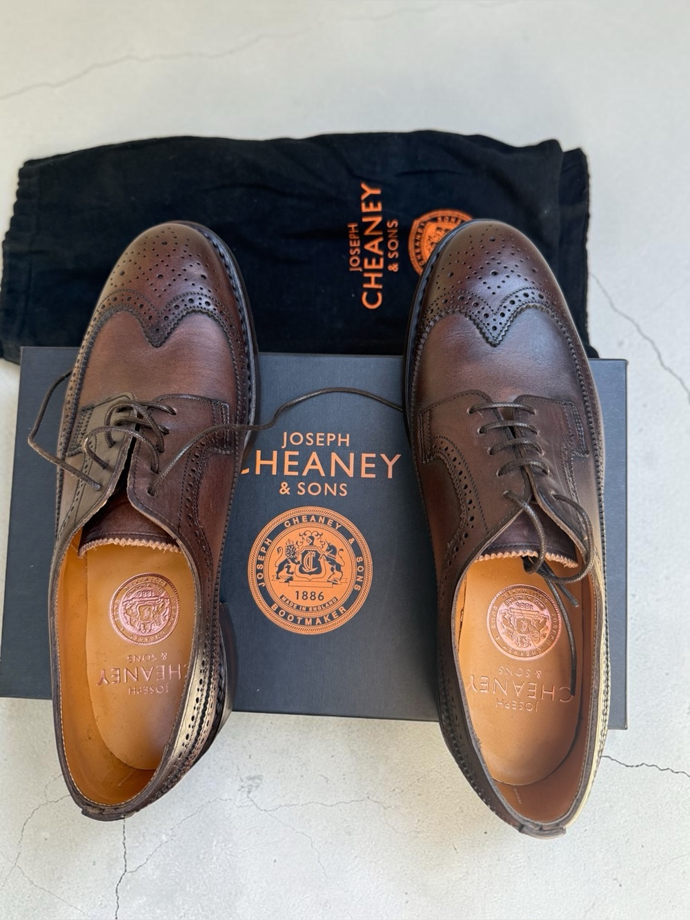 Joseph Cheany and Sons Maude II R Chicago Tan derby shoes NIB
